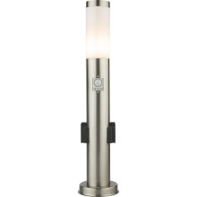Globo - LED Āra lampa ar sensoru un 2 zásuvkami LED/9W/230V 60 cm IP44