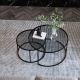 KOMPLEKTS 2x Kafijas galdiņš TOKYO d. 42/60 cm melna