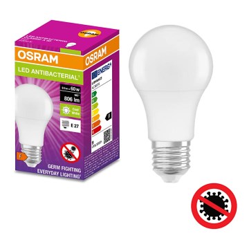 LED Antibakteriāla spuldze A60 E27/8,5W/230V 4000K - Osram
