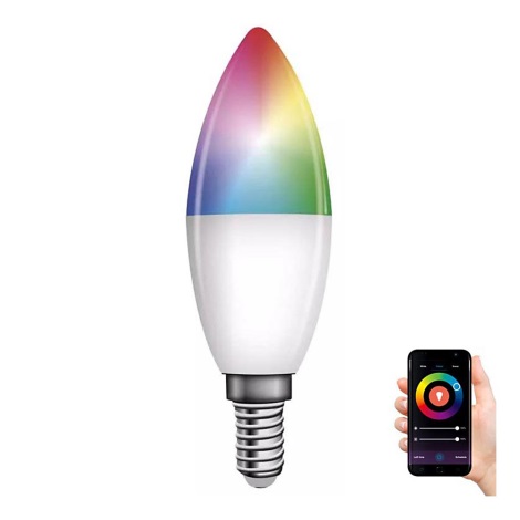 LED RGB Aptumšojama spuldze GoSmart E14/4,8W/230V 2700-6500K Wi-Fi Tuya