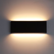 Top Light - LED Āra sienas lampa OBLIGO LED/12W/230V IP65 melna