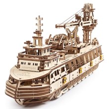 Ugears - 3D koka mehāniskā puzle Pētnieciskais kuģis