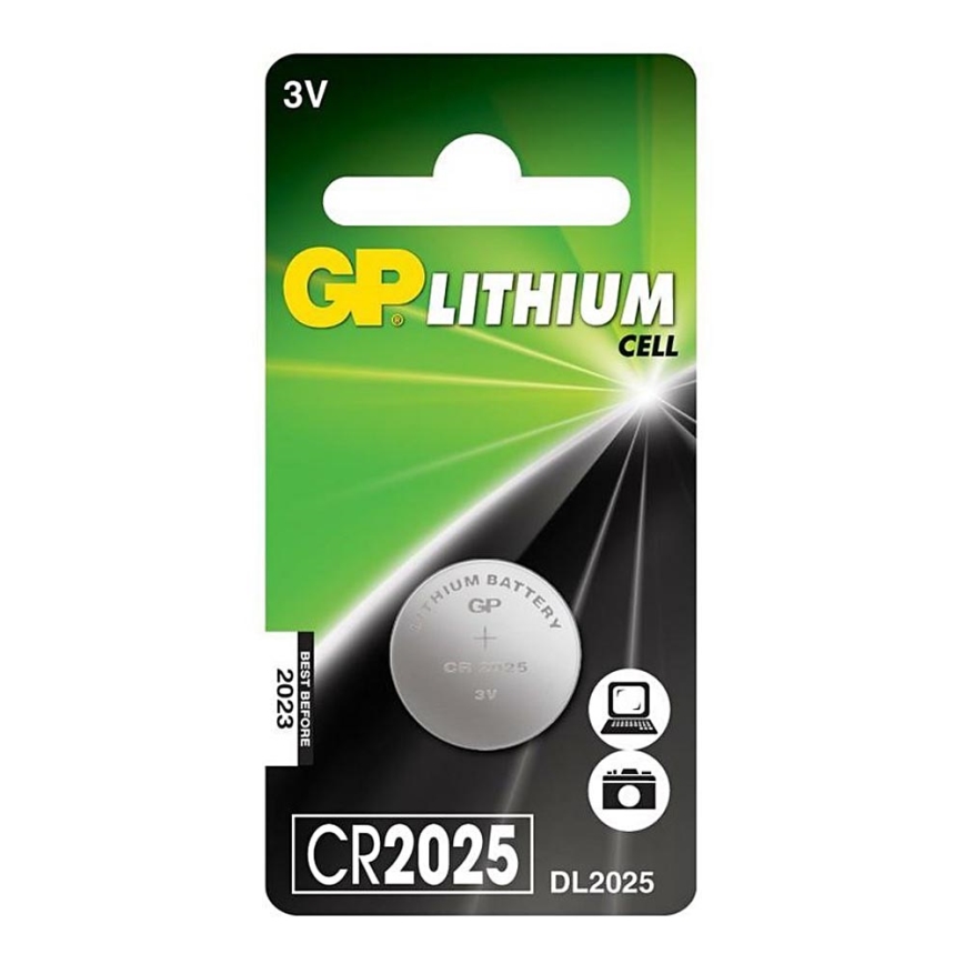 1 pc Litija pogas tipa baterija CR2025 GP 3V/170mAh