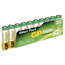 10 gab Alkaline baterija AA GP SUPER 1,5V