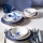 14 daļu porcelāna servīze, balta/zila