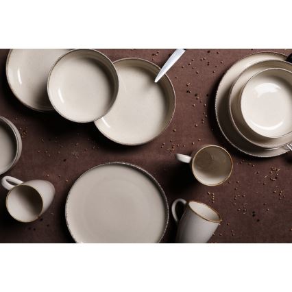 16 daļu ēdienu servīze, bēšs/porcelāns