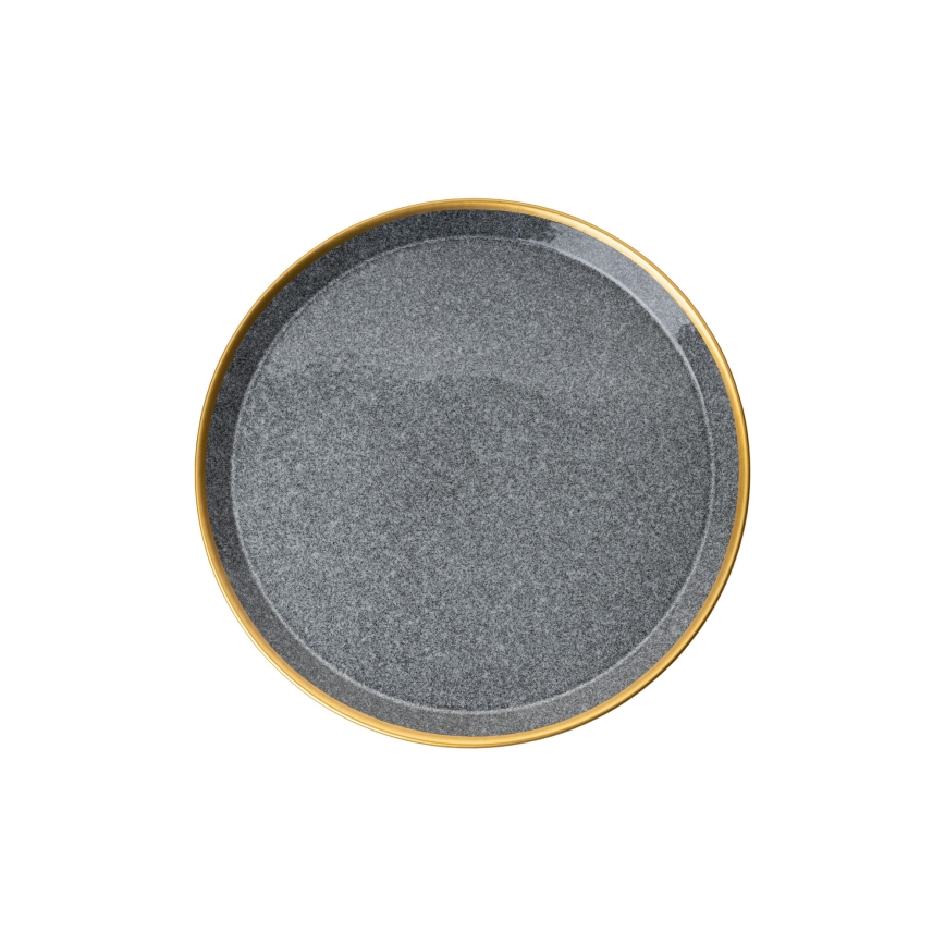 16 gab. ēdamistabas servīze, antracīts/zelts, porcelāns