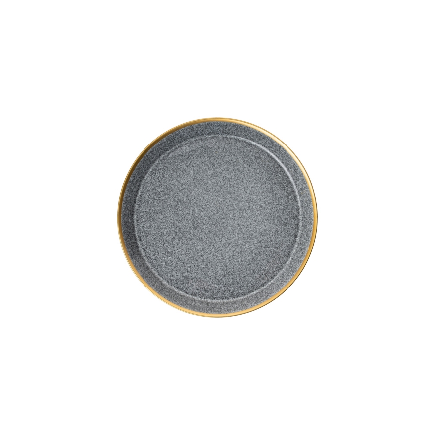 16 gab. ēdamistabas servīze, antracīts/zelts, porcelāns