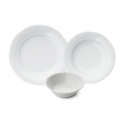 18 daļu galda servīze balta/porcelāns