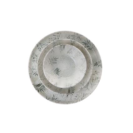 18 daļu galda servīze, pelēka/porcelāns