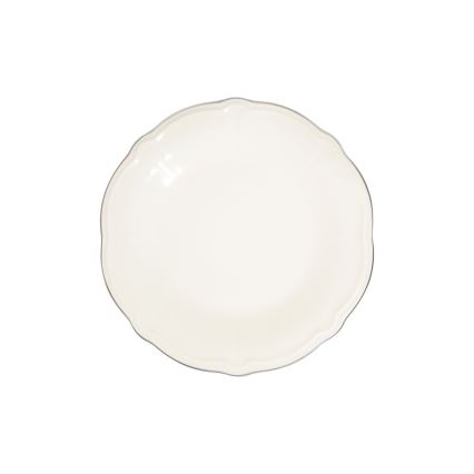 18 daļu krēmkrāsas porcelāna servīze ar sudraba akcentiem
