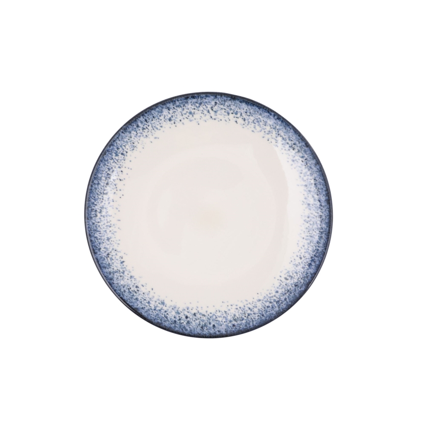 18 daļu porcelāna galda servīze, balta/zila