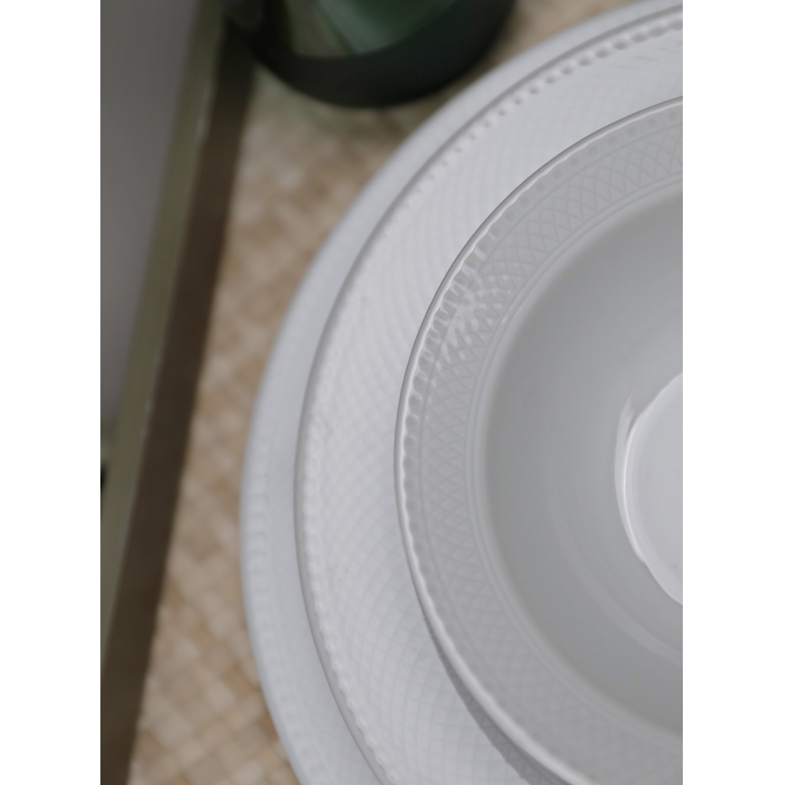 18 daļu porcelāna servīze, balta