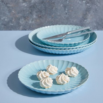 18 daļu servīze zila/porcelāns