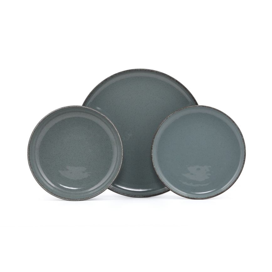 18 daļu vakariņu komplekts zils/porcelāns