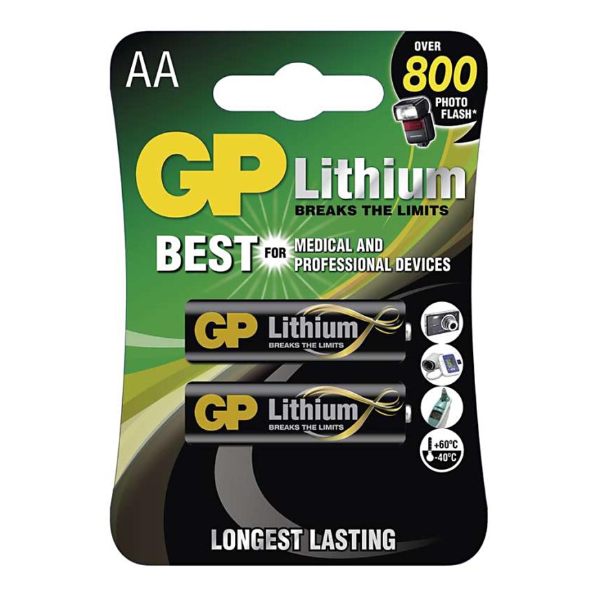 2 gab Litija baterija AA GP LITHIUM 1,5V