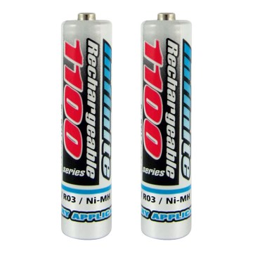 2 gab Uzlādējama baterija NiMH AAA 1100 mAh 1,2V