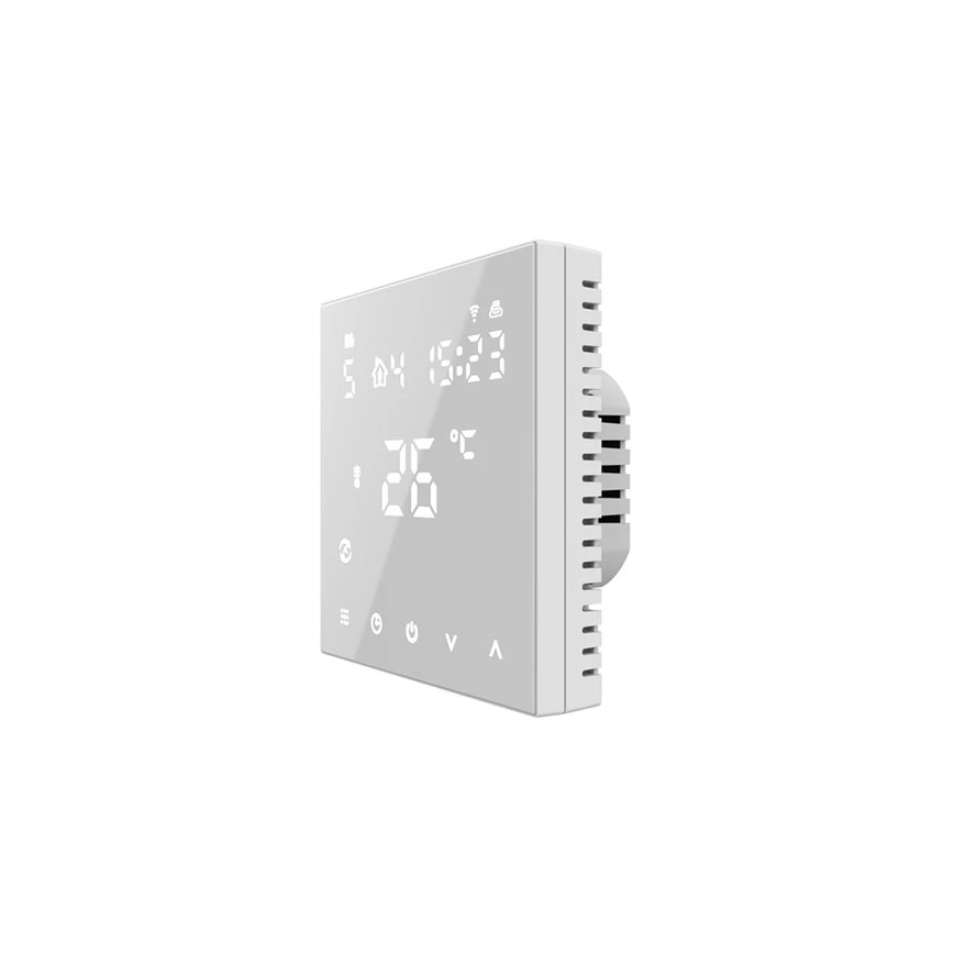 230V iebūvējamais termostats, balts, Wi‑Fi Tuya