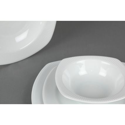 24 daļu baltā porcelāna galda servīze
