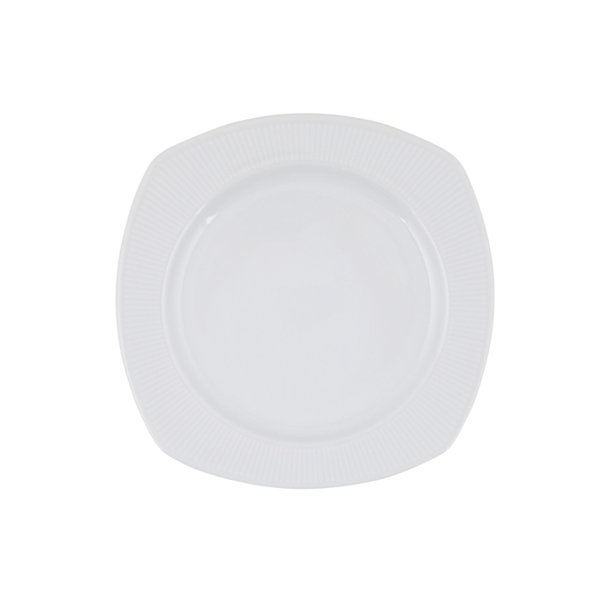 24 daļu baltā porcelāna galda servīze