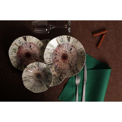 24 daļu daudzkrāsaina porcelāna servīze