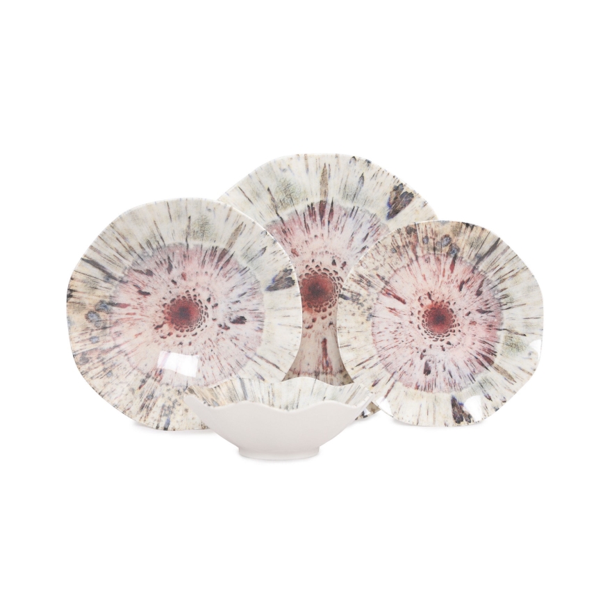 24 daļu daudzkrāsaina porcelāna servīze