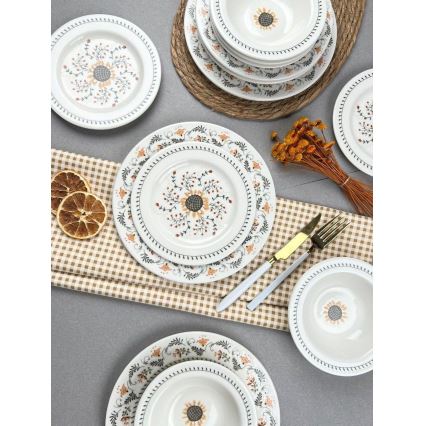 24 daļu daudzkrāsaina porcelāna servīze