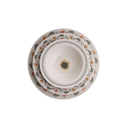 24 daļu daudzkrāsaina porcelāna servīze