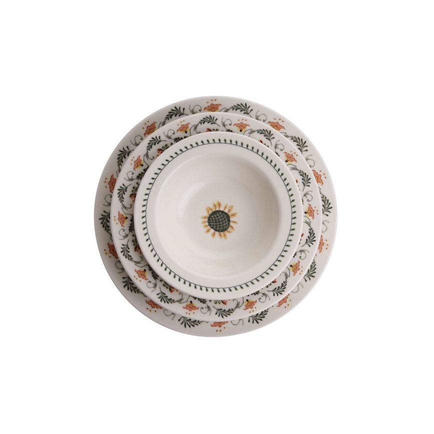 24 daļu daudzkrāsaina porcelāna servīze