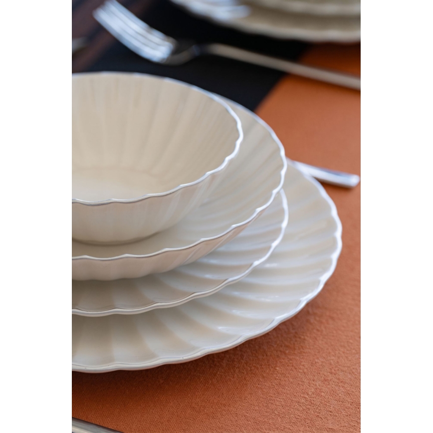 24 daļu galda servīze, balta/porcelāns