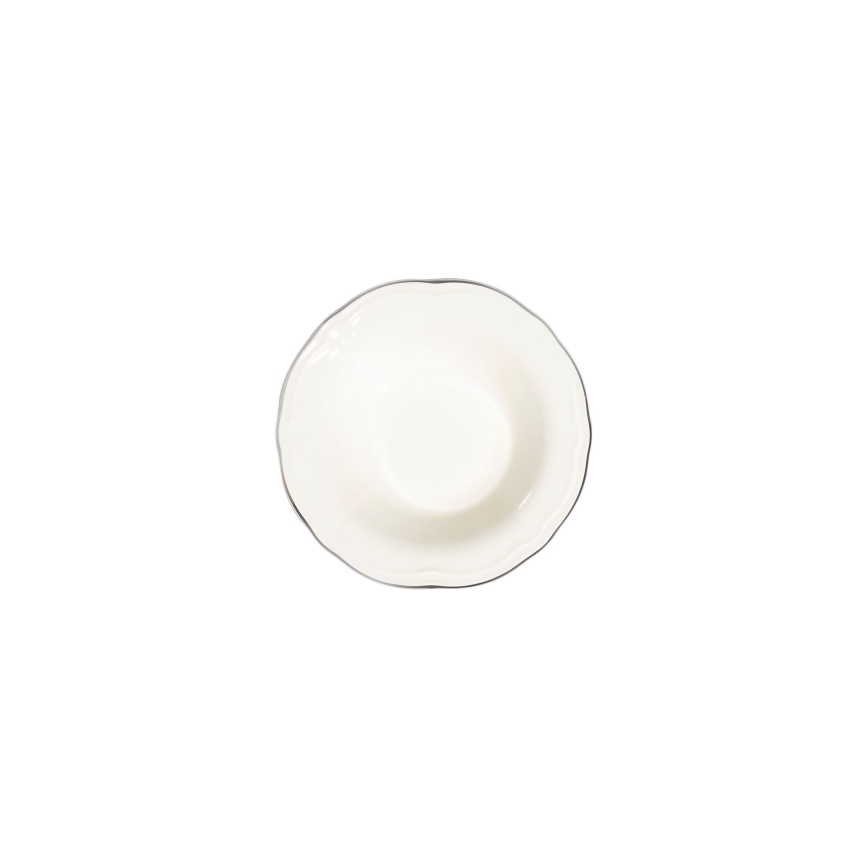 24 daļu galda servīze, balta/sudraba/porcelāns
