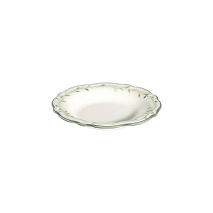 24 daļu galda trauku komplekts, balts/zaļš, porcelāns
