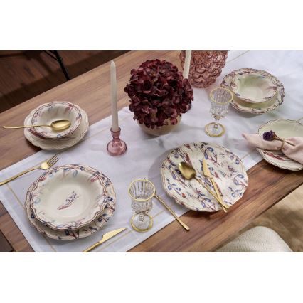 24 daļu krāsaina porcelāna servīze