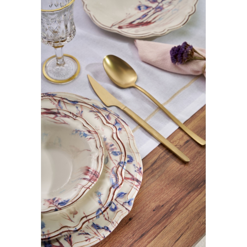 24 daļu krāsaina porcelāna servīze