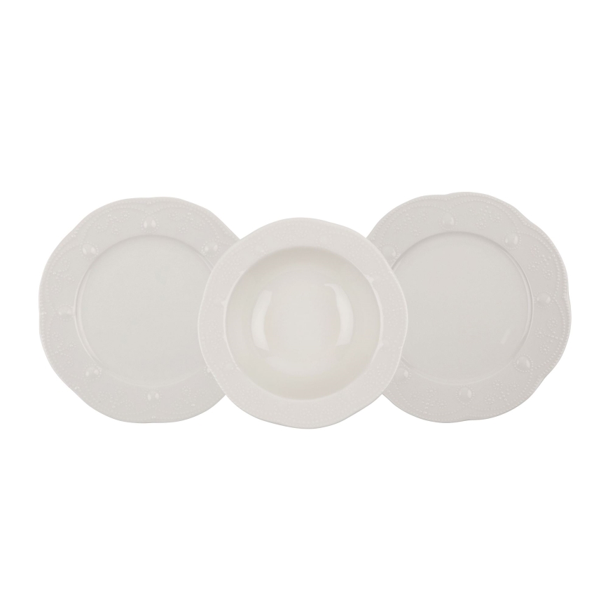24 daļu krēmkrāsas/porcelāna servīze