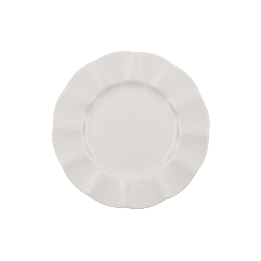 24 daļu porcelāna galda servīze, balta
