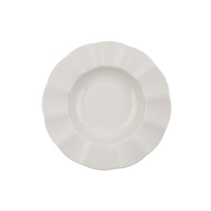 24 daļu porcelāna galda servīze, balta