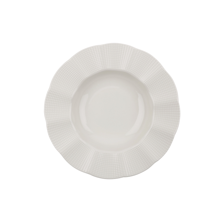 24 daļu porcelāna galda servīze, balta