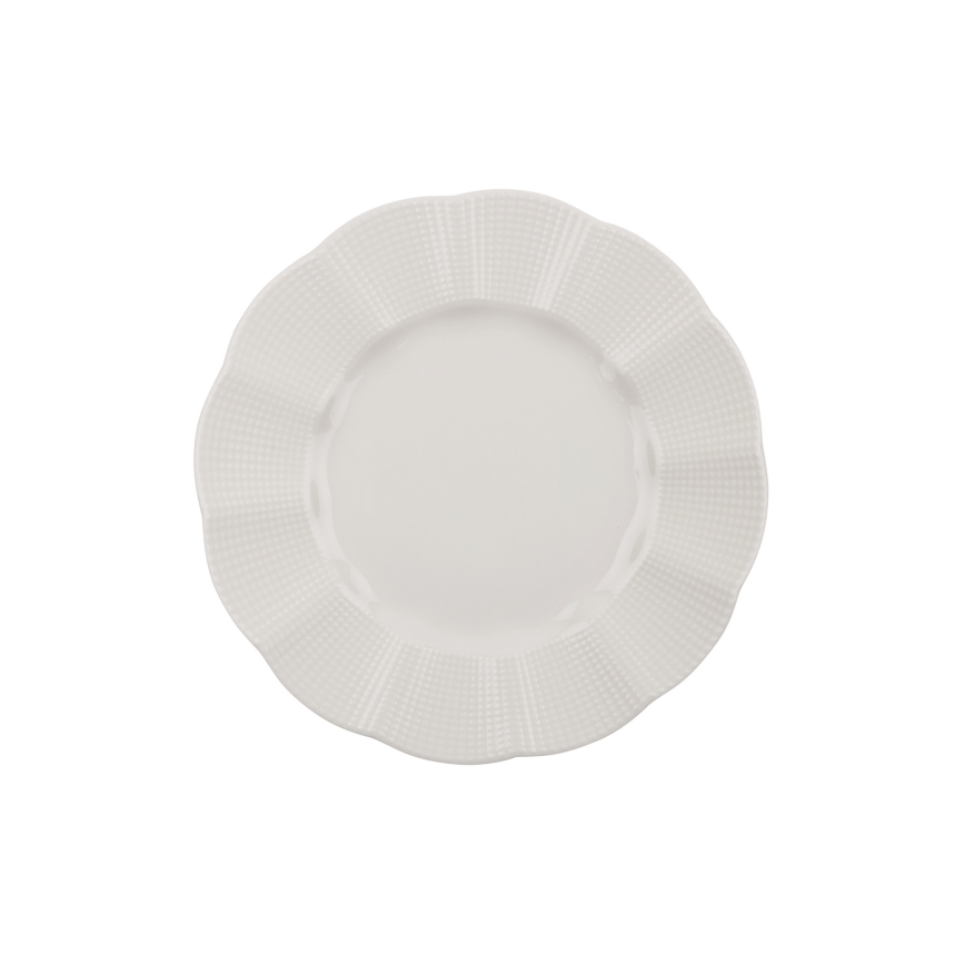 24 daļu porcelāna galda servīze, balta