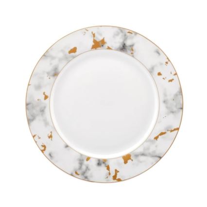 24 daļu porcelāna galda servīze, balta/pelēka
