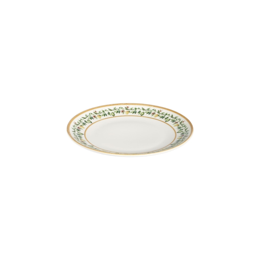 24 daļu porcelāna galda servīze, krēmkrāsaina, bēša vai zaļa