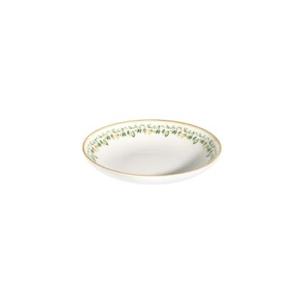 24 daļu porcelāna galda servīze, krēmkrāsaina, bēša vai zaļa