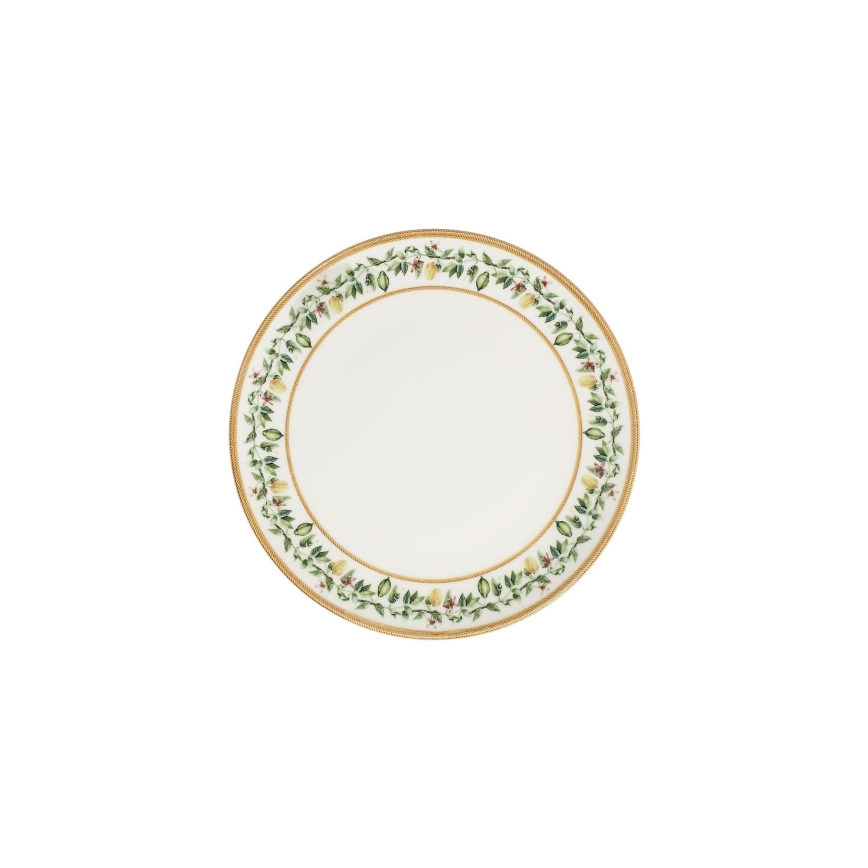 24 daļu porcelāna galda servīze, krēmkrāsaina, bēša vai zaļa