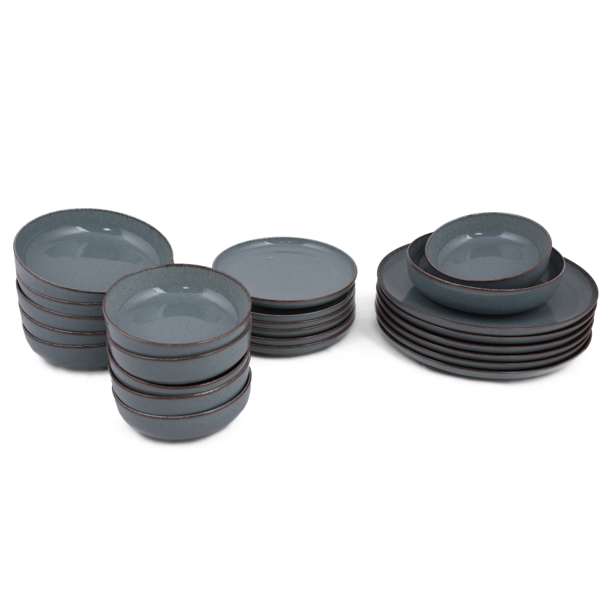 24 daļu porcelāna galda servīze, zila
