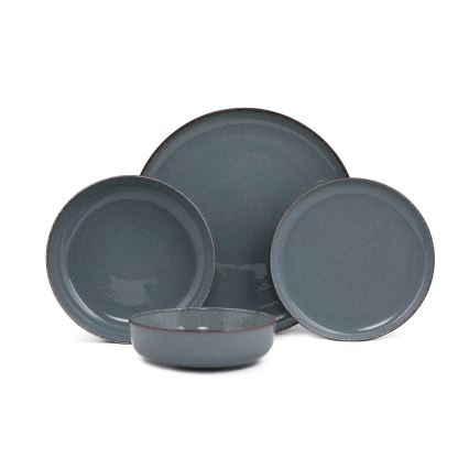 24 daļu porcelāna galda servīze, zila