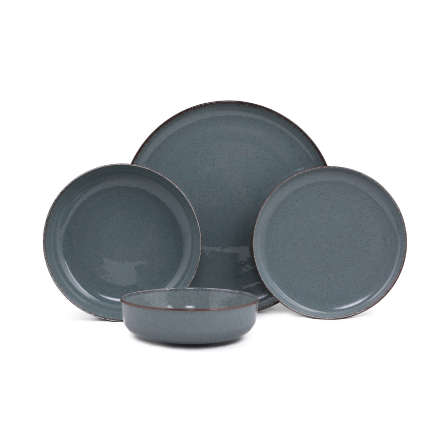 24 daļu porcelāna galda servīze, zila