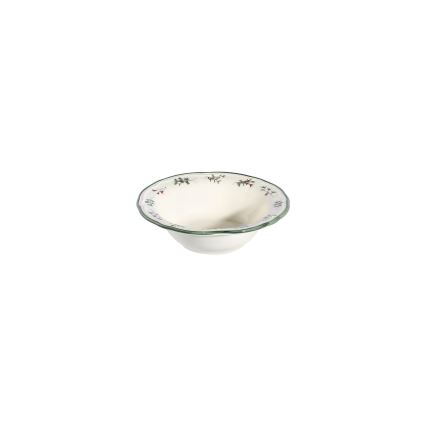 24 daļu porcelāna galda servīze — balta/zaļa/sarkana
