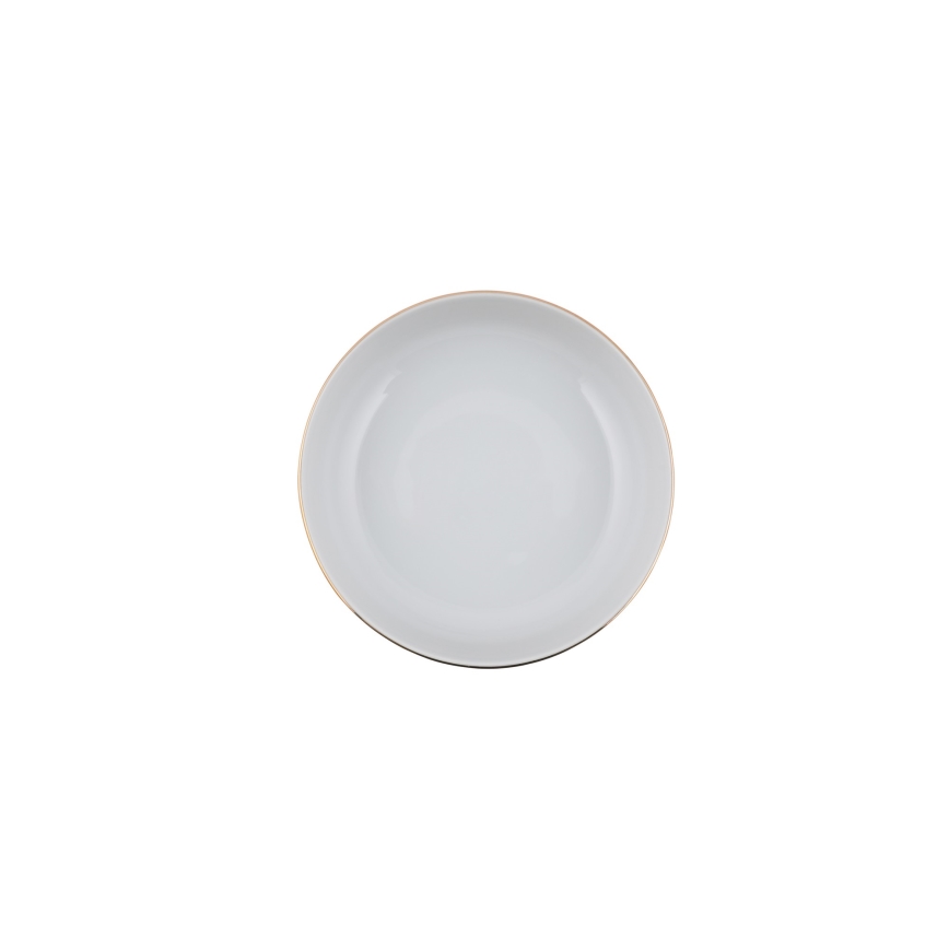 24 daļu porcelāna galda servīze — balta/zelta