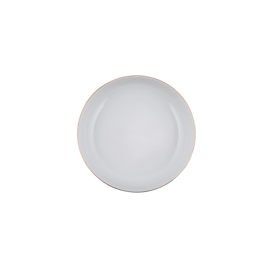 24 daļu porcelāna galda servīze — balta/zelta