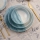 24 daļu porcelāna galda servīze — zila/krēmīga